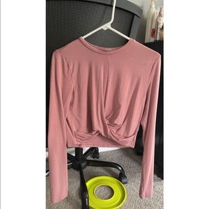 Pink Long Sleeve Crop from H&M, Size Medium